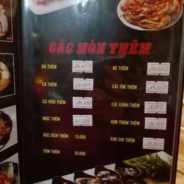 Thực đơn- Quán Ăn SaSin - Mì Cay 7 Cấp Độ Hàn Quốc - Mỹ Tho