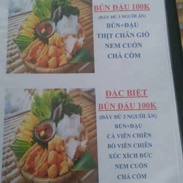 Thực đơn- Quán Ăn Thằng Bờm - Bún Đậu Mắm Tôm