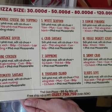 Thực đơn- Quán Ăn Thế Giới Pizza