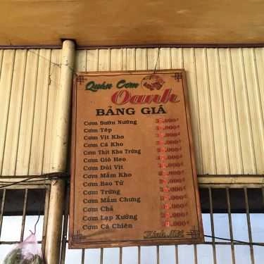 Thực đơn- Quán Ăn Tiệm Cơm Oanh