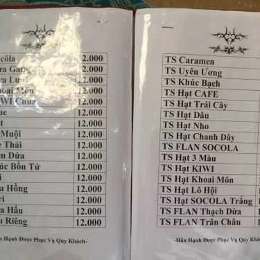 Thực đơn- Cafe Trà Sữa 99
