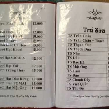 Thực đơn- Cafe Trà Sữa 99