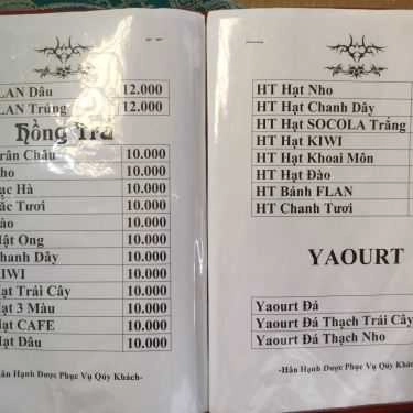 Thực đơn- Cafe Trà Sữa 99