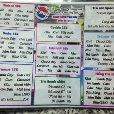 Thực đơn- Cafe K-pop - Trà Sữa & Ăn Vặt