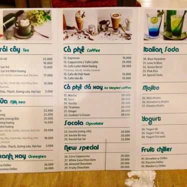 Thực đơn- Cafe Trà Sữa Nhí