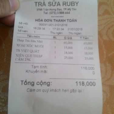 Tổng hợp- Ruby - Trà Sữa & Coffee
