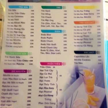 Thực đơn- Cafe Trà Sữa Swing