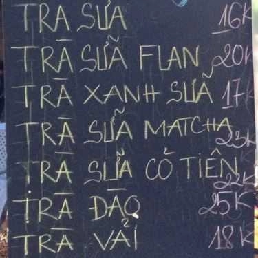 Thực đơn- Cafe Trà Sữa Swing