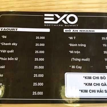 Thực đơn- Cafe EXO - Trà Sữa Thái Lan