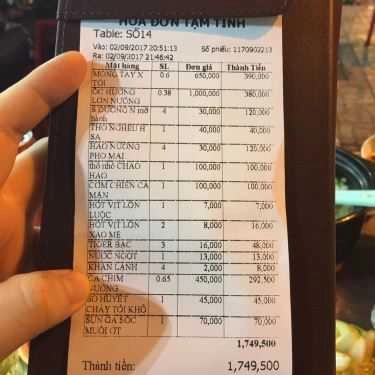 Thực đơn- Quán Ăn Vũ Mập - Quán Ốc 283