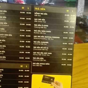 Thực đơn- Cafe Wow Taiwan Milk Tea - Ấp Bắc