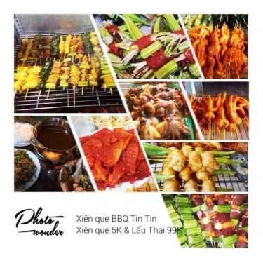 Thực đơn- Quán Ăn BBQ Tin Tin - Xiên Que Nướng & Lẩu Thái