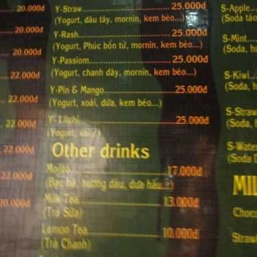Thực đơn- Cafe Buzz Ice Blended - Lê Lợi