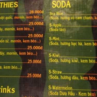 Thực đơn- Cafe Buzz Ice Blended - Lê Lợi