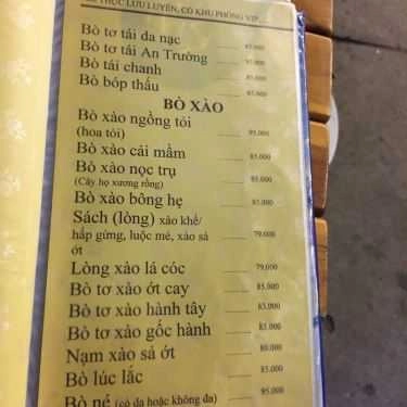 Thực đơn- Quán Ăn Lưu Luyến - Ẩm Thực Bình Dân