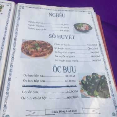Thực đơn- Nhà Hàng Châu Đồng Quán - Ẩm Thực Việt