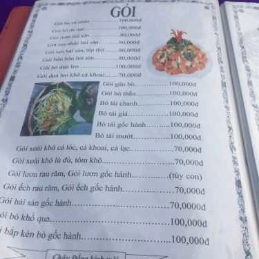 Thực đơn- Nhà Hàng Châu Đồng Quán - Ẩm Thực Việt