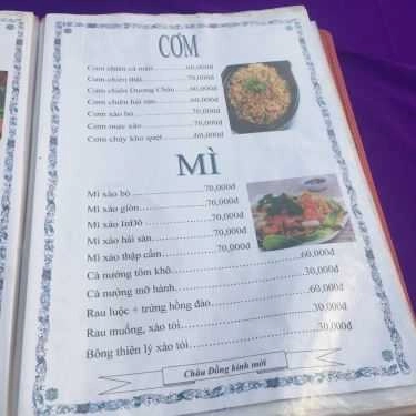 Thực đơn- Nhà Hàng Châu Đồng Quán - Ẩm Thực Việt