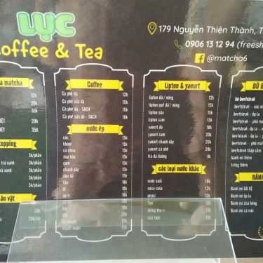 Thực đơn- Cafe Trà Sữa Matcha Lục