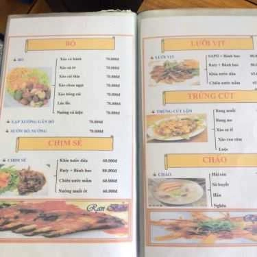 Thực đơn- Nhà Hàng Hải Sản Rạn Biển