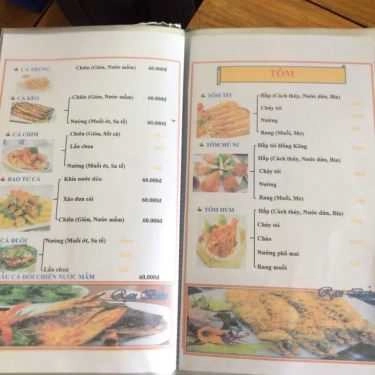Thực đơn- Nhà Hàng Hải Sản Rạn Biển