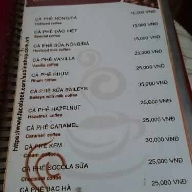 Thực đơn- Kim Sơn Coffee