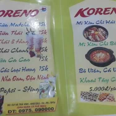 Thực đơn- Quán Ăn Koreno - Mì Cay