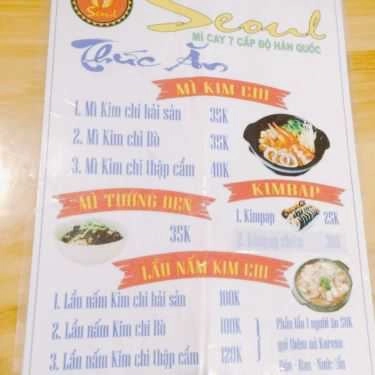 Thực đơn- Quán Ăn Mì Cay Seoul