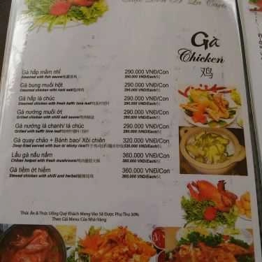 Thực đơn- Nhà Hàng À La Carte