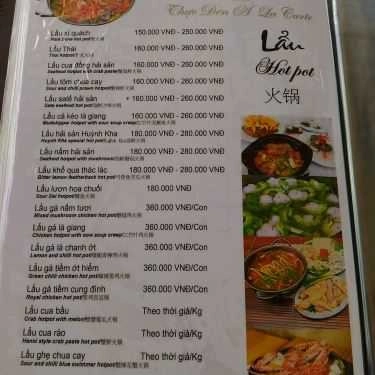 Thực đơn- Nhà Hàng À La Carte