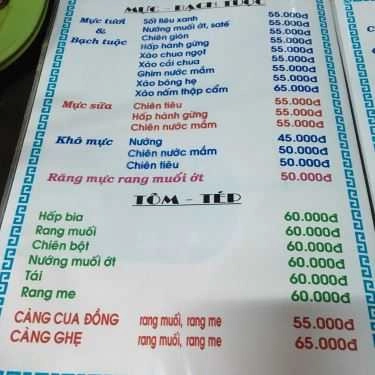 Thực đơn- Quán Ăn Ốc Đêm