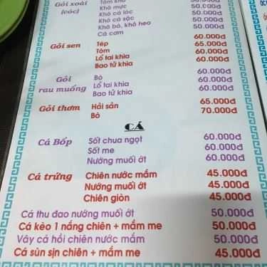 Thực đơn- Quán Ăn Ốc Đêm