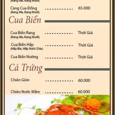 Thực đơn- Quán Ăn Quán Cá Nướng Phố Đêm