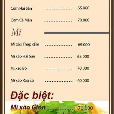 Thực đơn- Quán Ăn Quán Cá Nướng Phố Đêm
