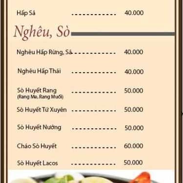 Thực đơn- Quán Ăn Quán Cá Nướng Phố Đêm