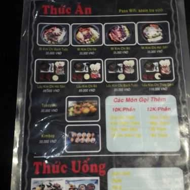 Thực đơn- Quán Ăn SaSin - Mì Cay 7 Cấp Độ Hàn Quốc - Nguyễn Thiện Thành