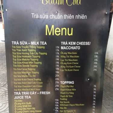 Thực đơn- Cafe Trà Sữa Baam Cha