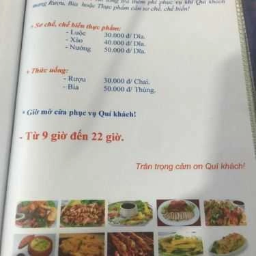 Thực đơn- Trường Sơn Quán - Quán Ăn Gia Đình