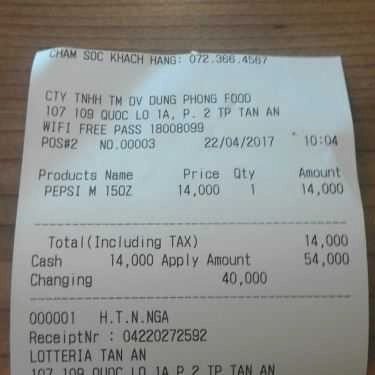 Tổng hợp- Nhà Hàng Lotteria Tân An