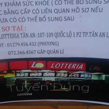 Tổng hợp- Nhà Hàng Lotteria Tân An