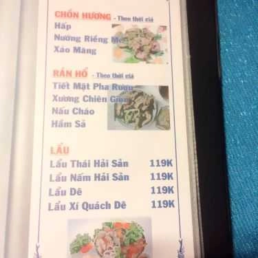 Thực đơn- Nhà Hàng Nhật Nguyệt - Quán Ăn Sân Vườn