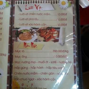 Thực đơn- Nhà Hàng Thuỷ Tạ