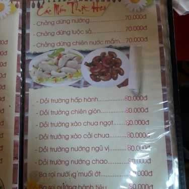Thực đơn- Nhà Hàng Thuỷ Tạ