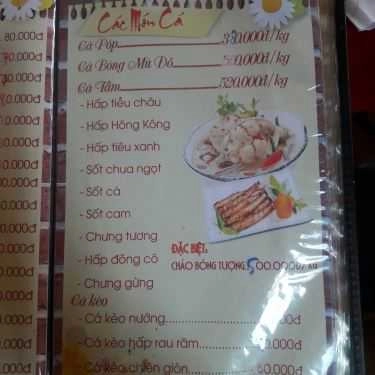 Thực đơn- Nhà Hàng Thuỷ Tạ