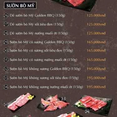Thực đơn- Nhà Hàng Golden BBQ - Buffet & Lẩu Nướng Hàn Quốc