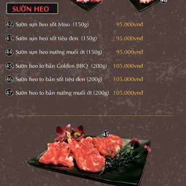 Thực đơn- Nhà Hàng Golden BBQ - Buffet & Lẩu Nướng Hàn Quốc