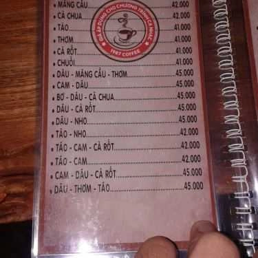 Thực đơn- 1987 Coffee - Bạch Đàn