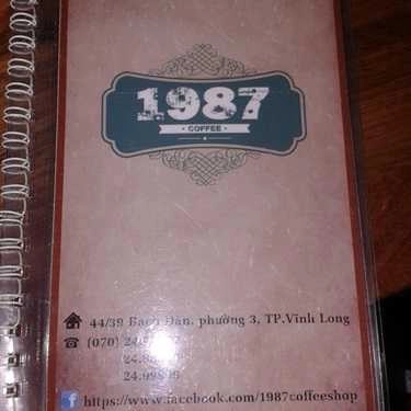 Thực đơn- 1987 Coffee - Bạch Đàn