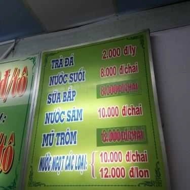 Thực đơn- Quán Ăn Bún Mắm Cô Ba