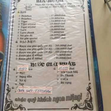 Thực đơn- Quán Ăn Cá Chèo Bẻo Thanh Phong